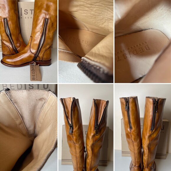 BED STU Tess Windsor Tan Leather Riding Boots BedStu Size 7 - Picture 13 of 16